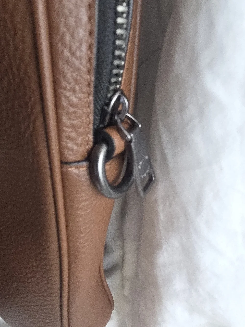 Coach Pebbled Leather Laptop Satchel in Brown